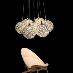 Moderne Pendellampe Med 7 Lys, Dekorativ Pendellampe I Aluminium, Til Hjemmeinnredning