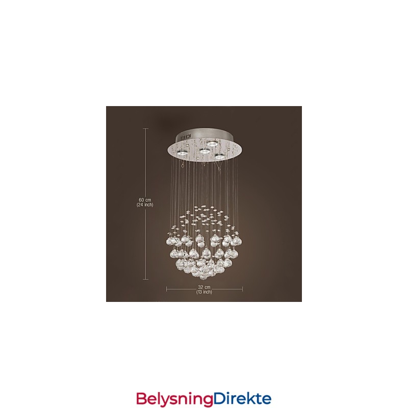 Luksuriøs Moderne Krystalllysekrone Med 4 Lys