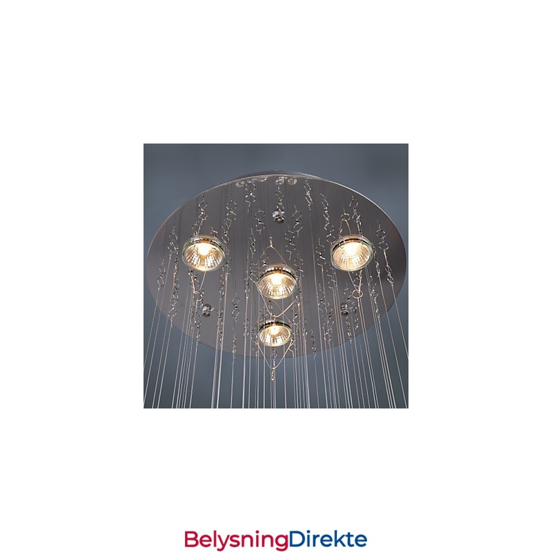 Luksuriøs Moderne Krystalllysekrone Med 4 Lys