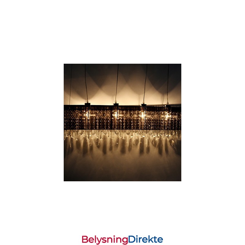 Moderne Samtids Pendellampe Med Lysøy Krystall Andre Metall