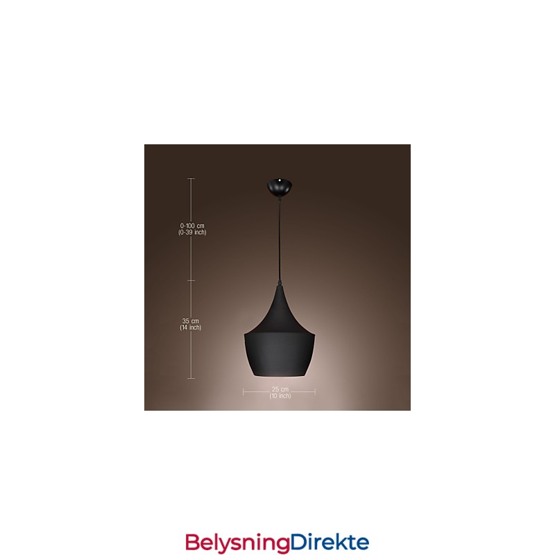 Pendellampe Retro Vintage Tom Dixon Design Svart
