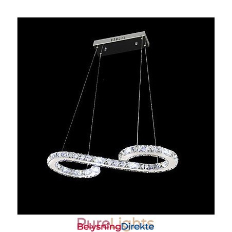 Moderne Og Moderne Krystallkrommetallpendellampe