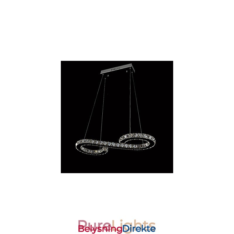 Moderne Og Moderne Krystallkrommetallpendellampe