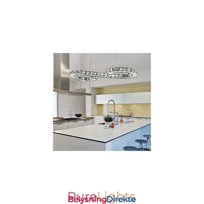 Moderne Og Moderne Krystallkrommetallpendellampe