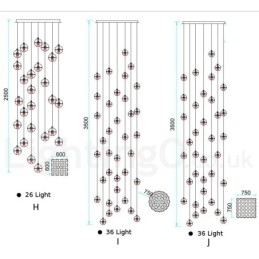 Creative Engineering Stage Meteorer Krystallkule Pendellampe