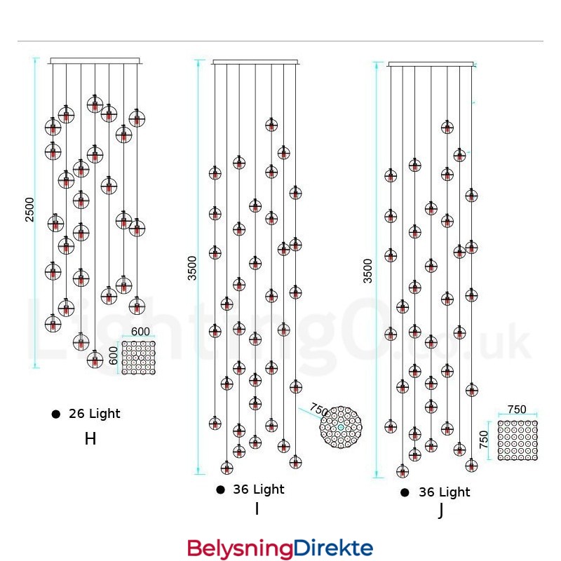 Creative Engineering Stage Meteorer Krystallkule Pendellampe