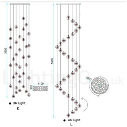 Creative Engineering Stage Meteorer Krystallkule Pendellampe
