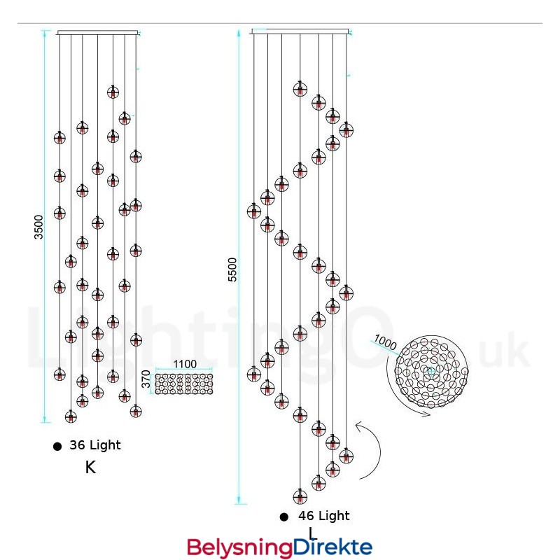 Creative Engineering Stage Meteorer Krystallkule Pendellampe