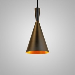 Pendellampe Retro Vintage Tom Dixon Design Svart Hvit C-Type Kafépendellamper