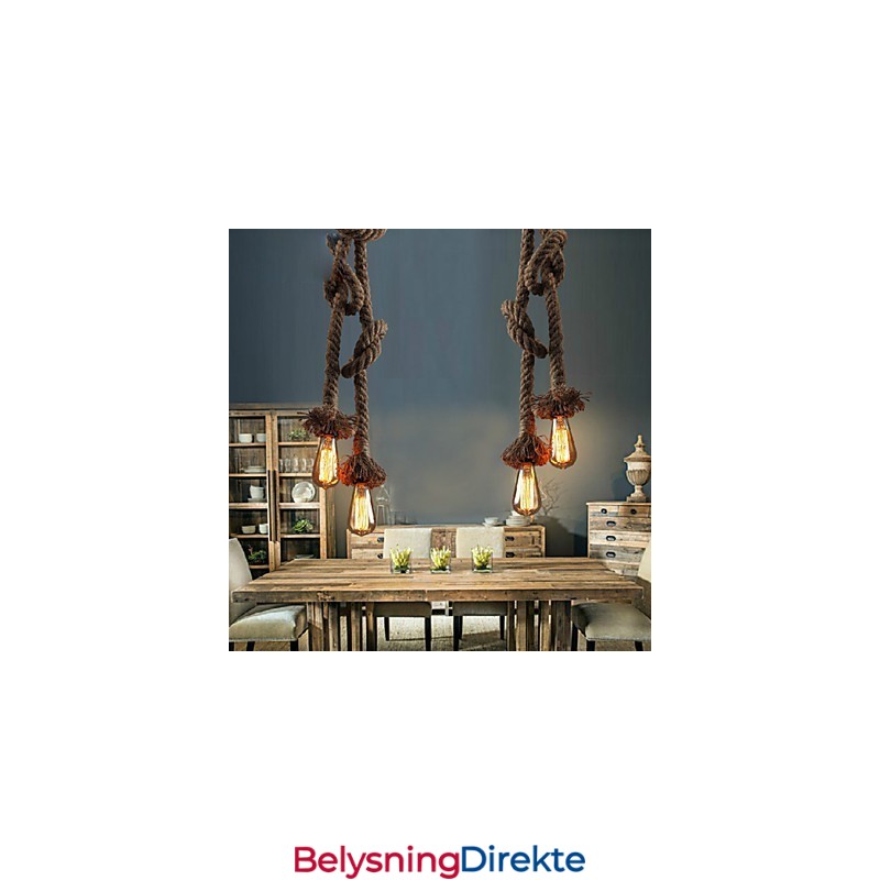 Pendellamper 2 Lys Industriell Vind Restaurerer Gamle Måter Er Kafédisken Kreativ Droplight