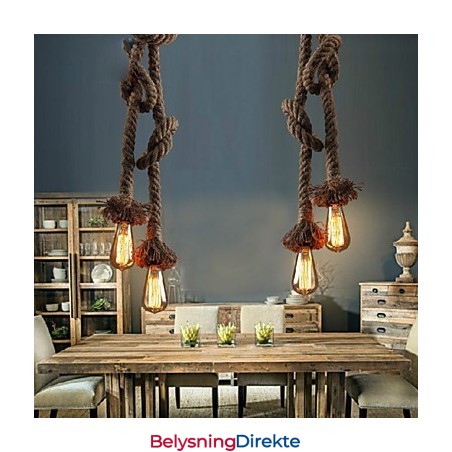 Pendellamper 2 Lys Industriell Vind Restaurerer Gamle Måter Er Kafédisken Kreativ Droplight