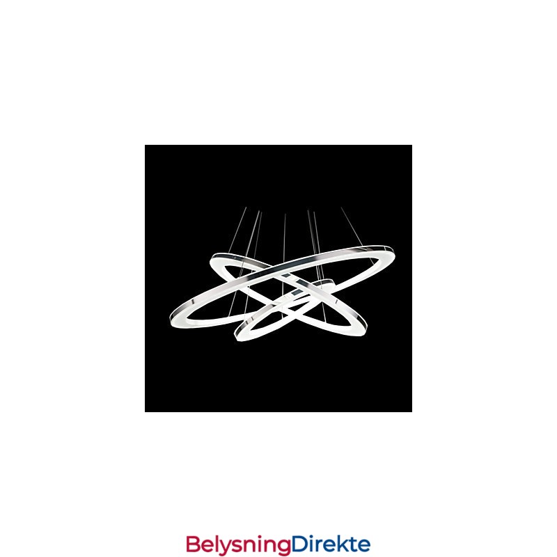 Moderne Pendellampe Med 3 Ringer I Akryl