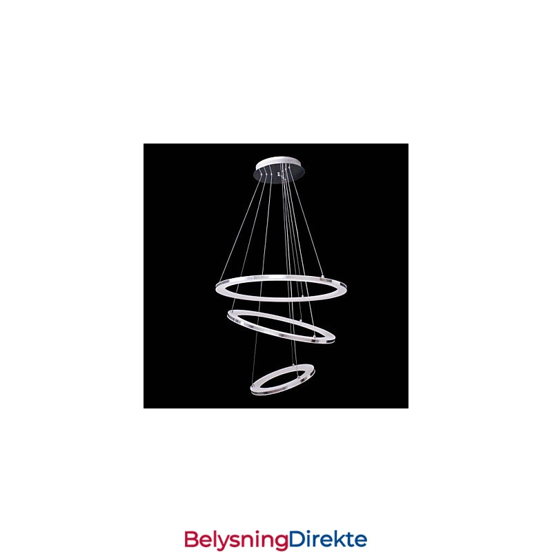 Moderne Pendellampe Med 3 Ringer I Akryl
