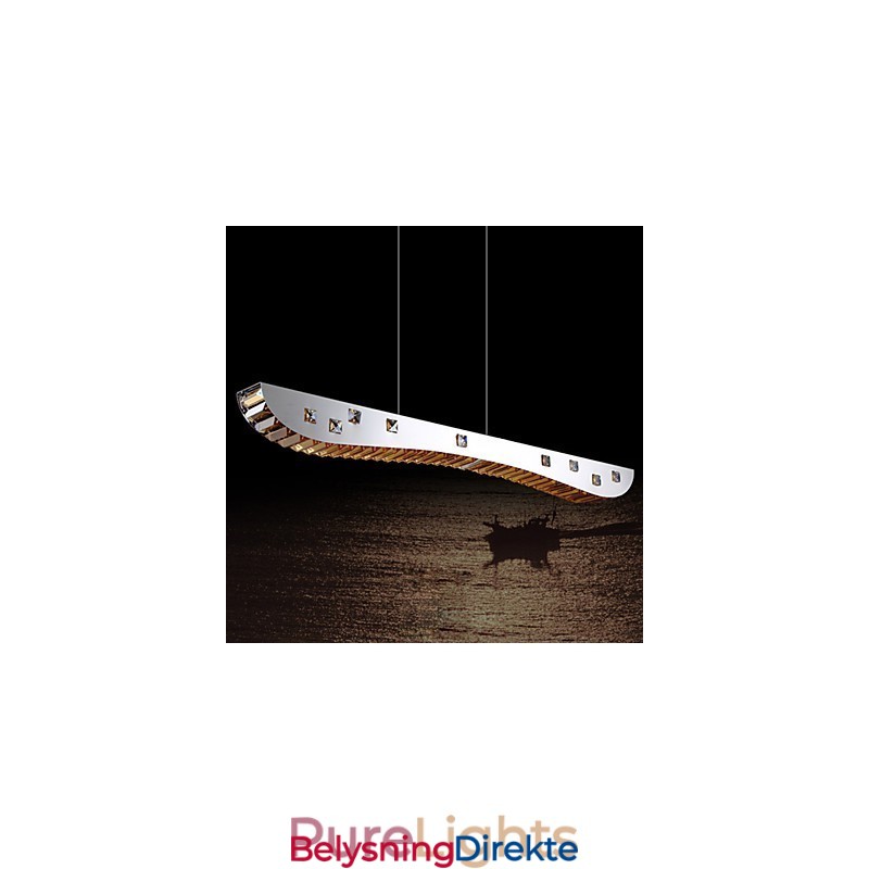 Krystall Pendellampe Krom Metall Pendellampe Rav Eller Klar Krystall