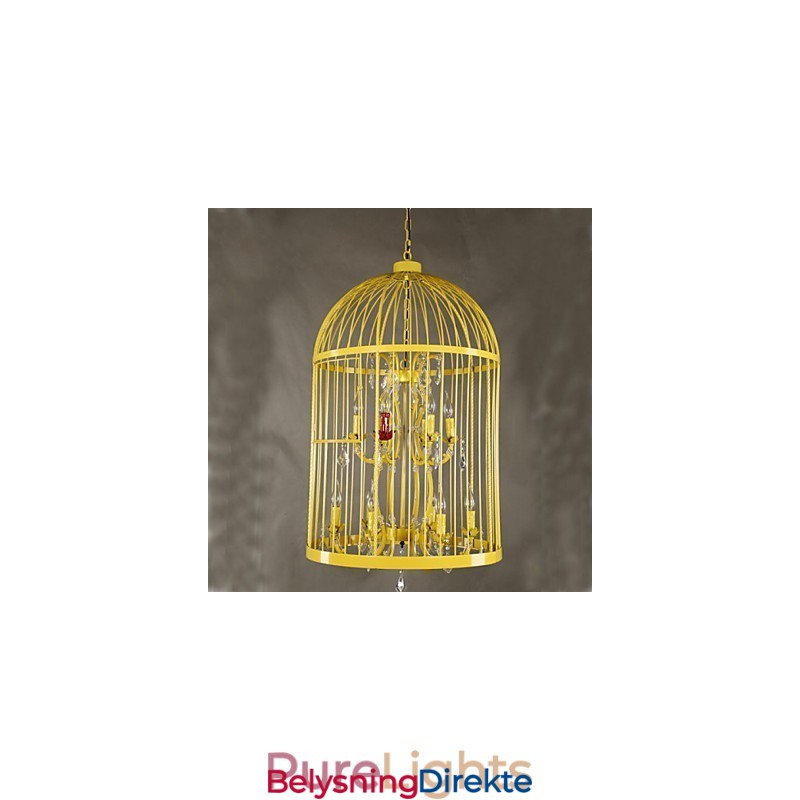 Vintage Jernburtrappelampe Lysekrone Krystall