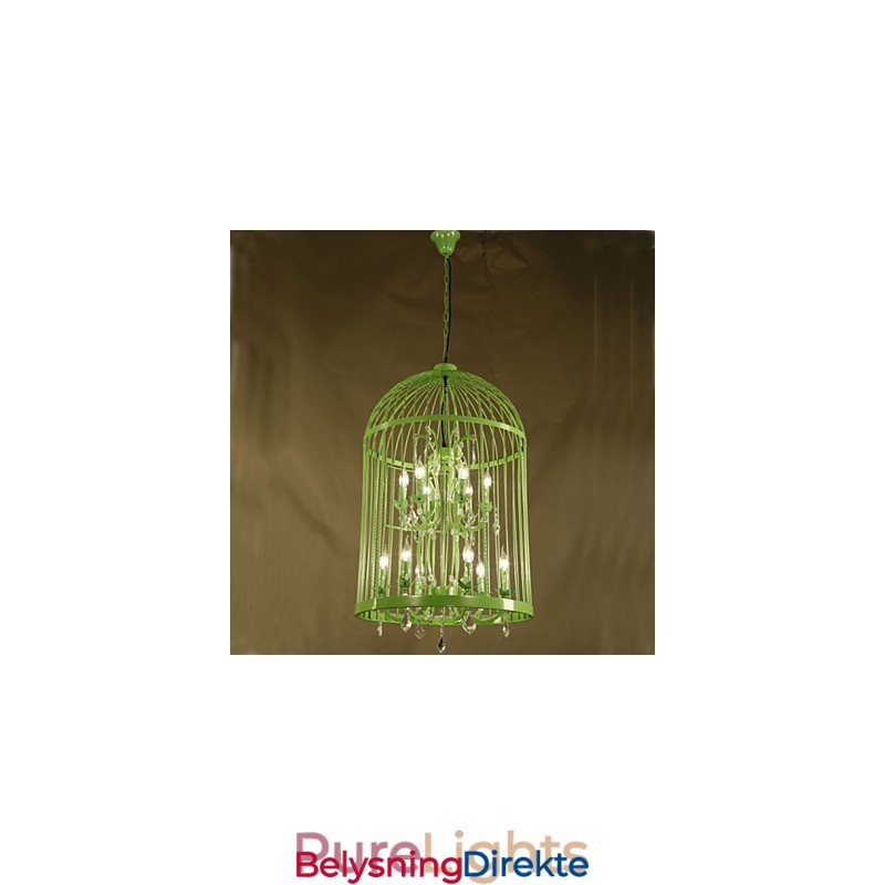 Vintage Jernburtrappelampe Lysekrone Krystall