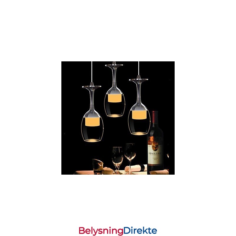 3-Lys Moderne Samtidskunst Tradisjonell Klassisk Landlig Skålformet Glasslysekrone Anhengslampe