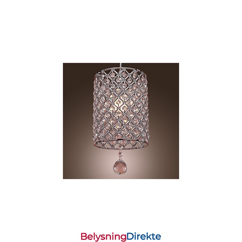 Krystalldråpe-Pendellampe I Sylinderstil