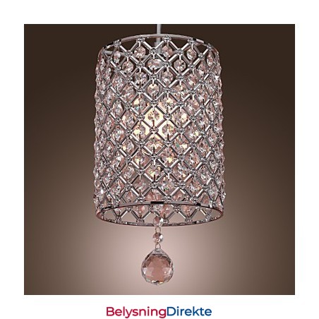 Krystalldråpe-Pendellampe I Sylinderstil