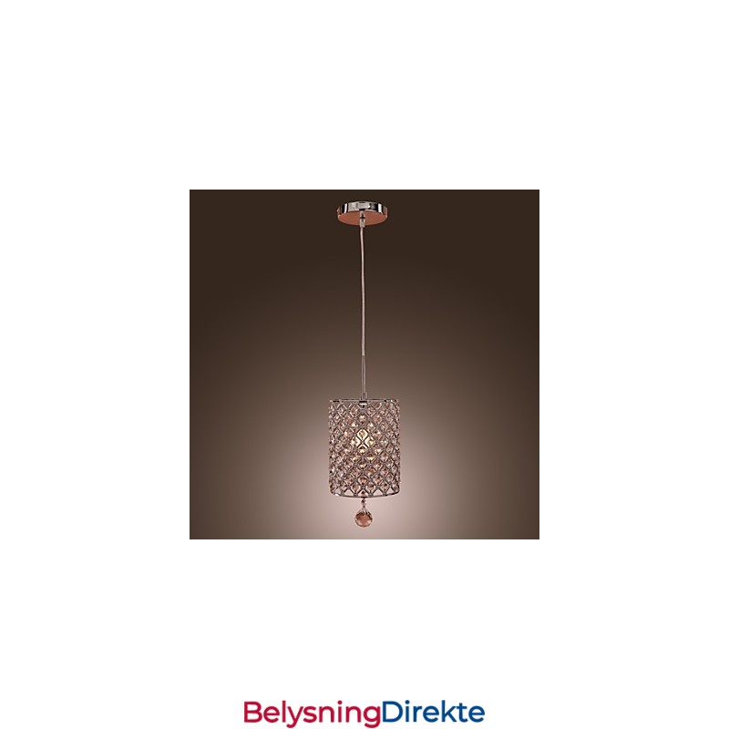 Krystalldråpe-Pendellampe I Sylinderstil