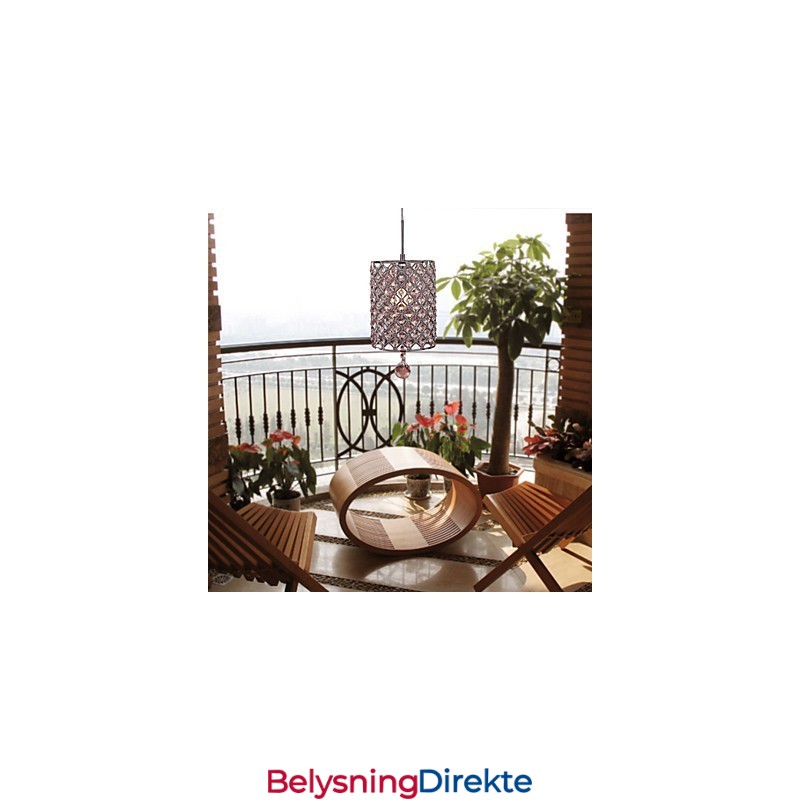 Krystalldråpe-Pendellampe I Sylinderstil