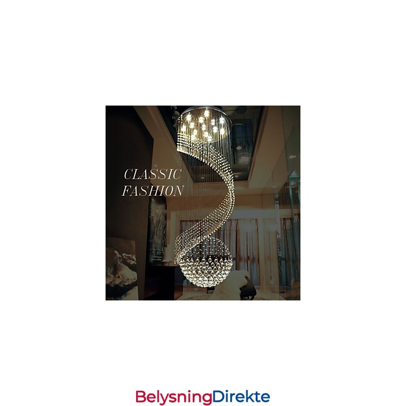 Moderne Krystalllysekrone Anhengsbelysning Hengende Taklamper Armaturer Med Kilde Klar K9 Krystall
