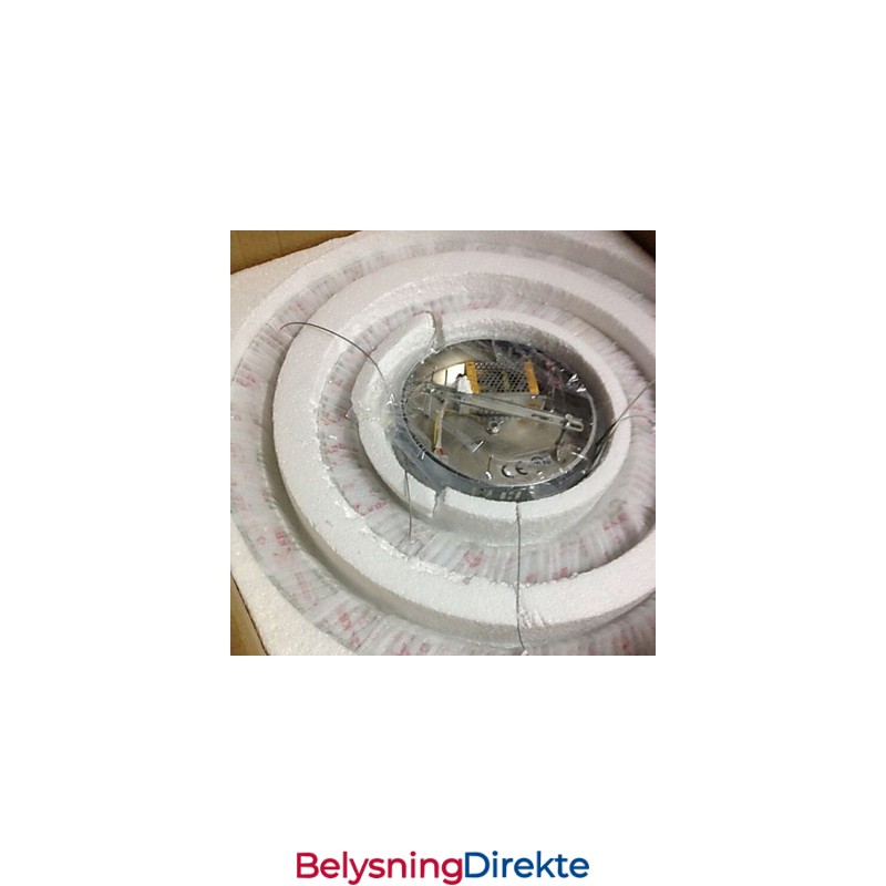 Krystall Pendellampe I Tak, Klar Krystall, Rund, 4 Ringer, 40 Cm, 60 Cm, 80 Cm, Armaturer