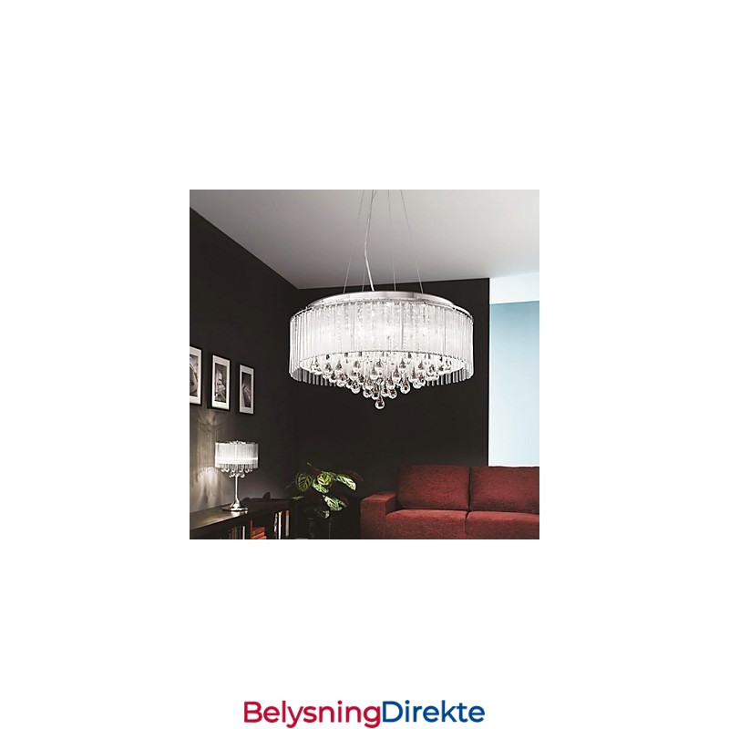 Moderne Og Moderne Trommekrystallkrom Pendellampe