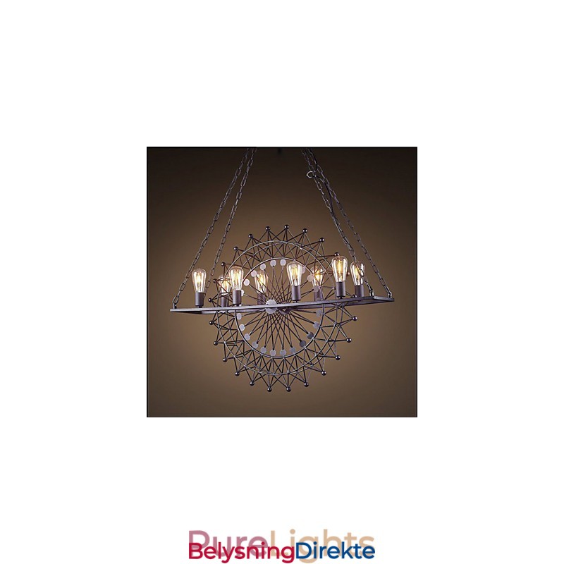 Skyskraperhjul-Pendellampe I Industriell Stil