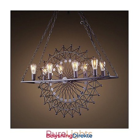 Skyskraperhjul-Pendellampe I Industriell Stil