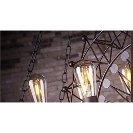 Skyskraperhjul-Pendellampe I Industriell Stil