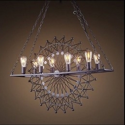 Skyskraperhjul-Pendellampe I Industriell Stil