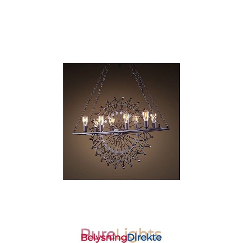 Skyskraperhjul-Pendellampe I Industriell Stil