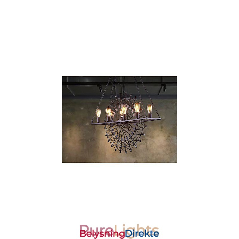 Skyskraperhjul-Pendellampe I Industriell Stil