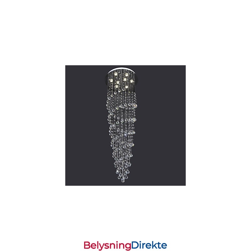 Moderne Samtids Krystall Krom Metall Innfelt Montering