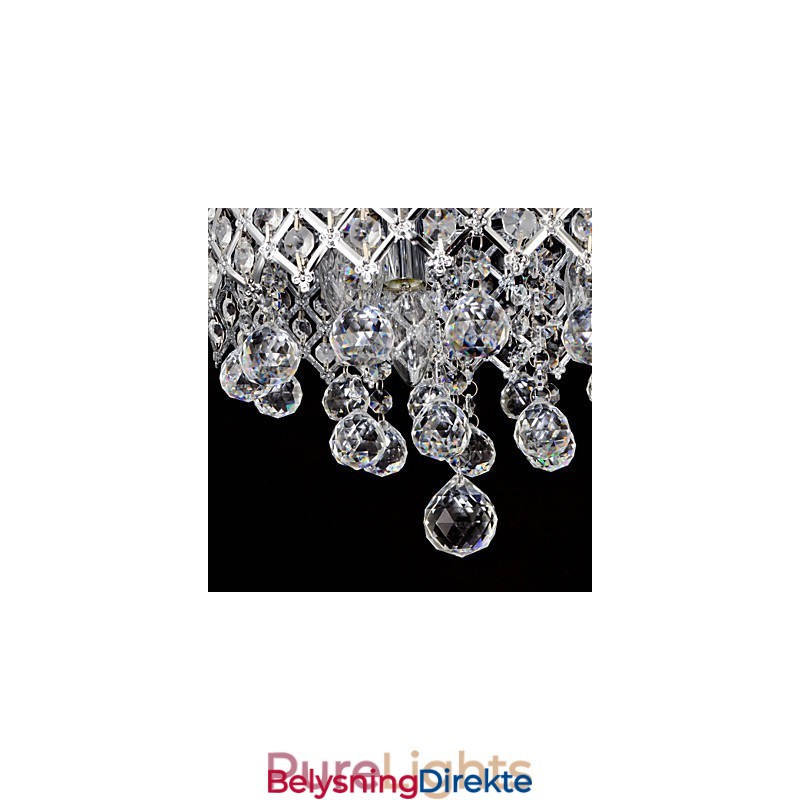 Tradisjonell Klassisk Krystallkrom Metall Innfelt Montering