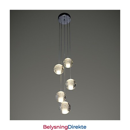 Moderne Pendellampe Pendellampe G4 Retroifit Krombelagt Krystall For Trappelys