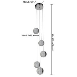 Moderne Pendellampe Pendellampe G4 Retroifit Krombelagt Krystall For Trappelys