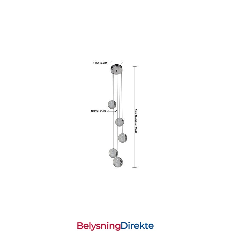 Moderne Pendellampe Pendellampe G4 Retroifit Krombelagt Krystall For Trappelys