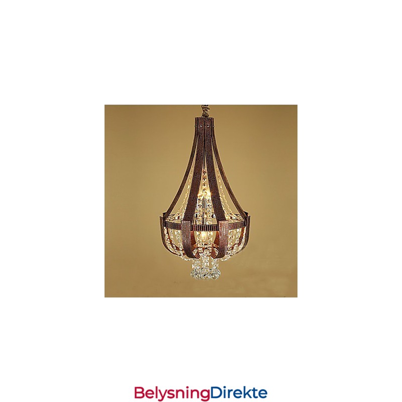 Postmoderne Luksuriøs Skinnkrystall Kreativ Lron-Lysekrone