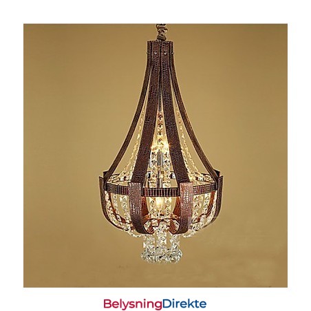 Postmoderne Luksuriøs Skinnkrystall Kreativ Lron-Lysekrone