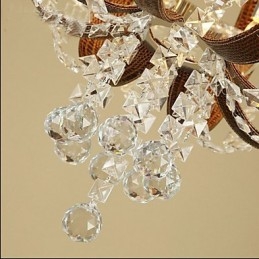 Postmoderne Luksuriøs Skinnkrystall Kreativ Lron-Lysekrone