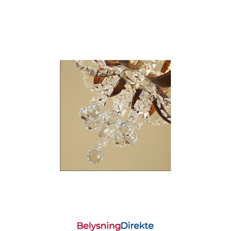 Postmoderne Luksuriøs Skinnkrystall Kreativ Lron-Lysekrone