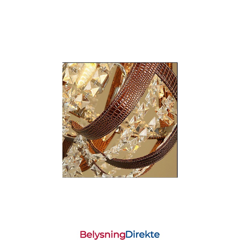 Postmoderne Luksuriøs Skinnkrystall Kreativ Lron-Lysekrone