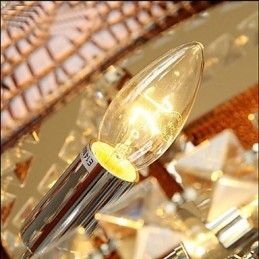 Postmoderne Luksuriøs Skinnkrystall Kreativ Lron-Lysekrone