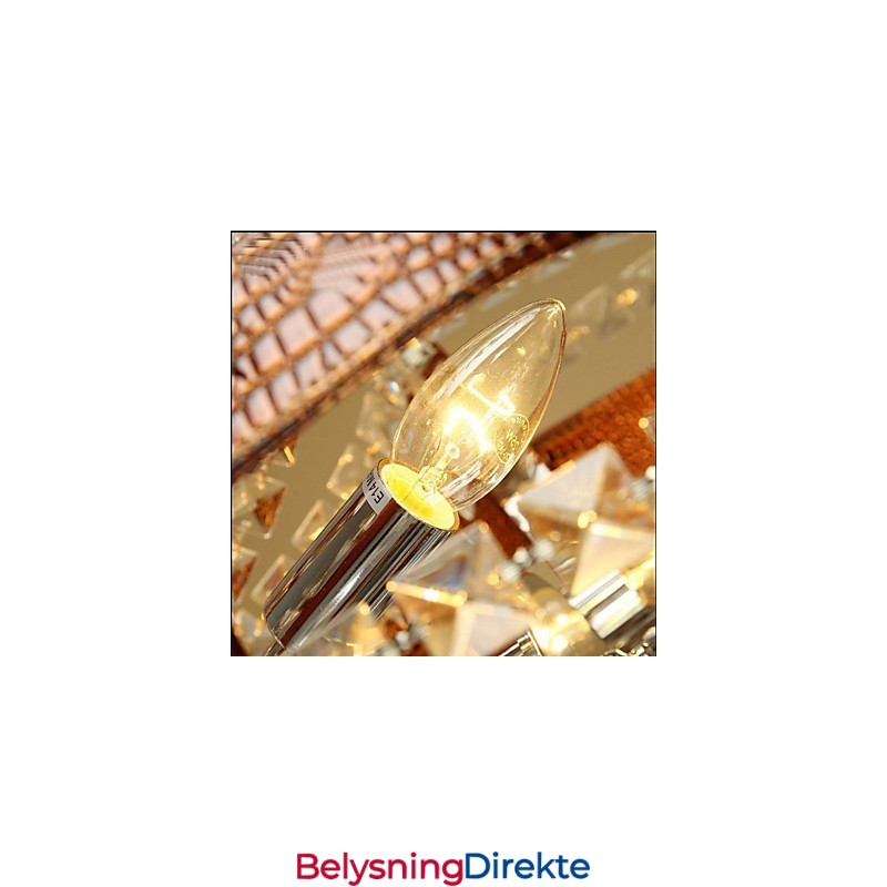 Postmoderne Luksuriøs Skinnkrystall Kreativ Lron-Lysekrone