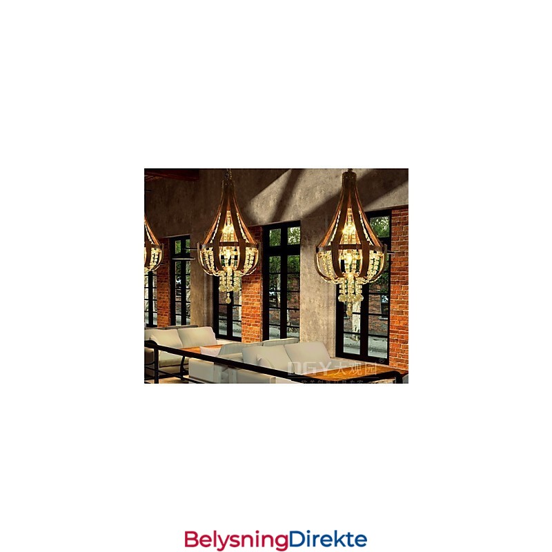 Postmoderne Luksuriøs Skinnkrystall Kreativ Lron-Lysekrone