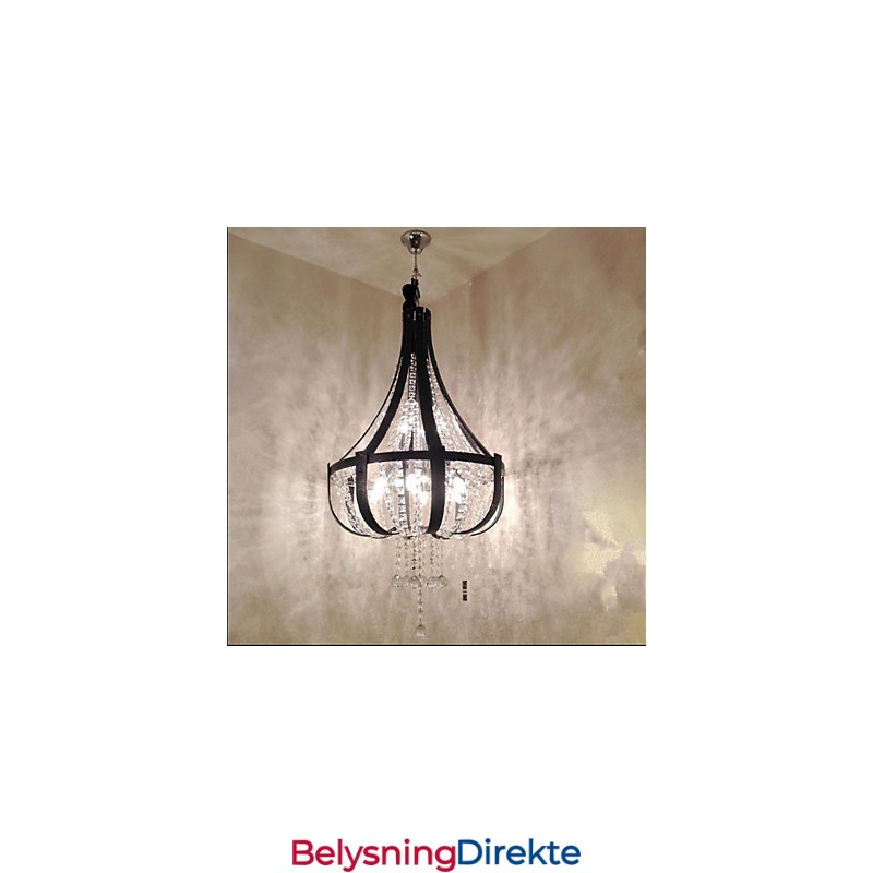 Postmoderne Luksuriøs Skinnkrystall Kreativ Lron-Lysekrone