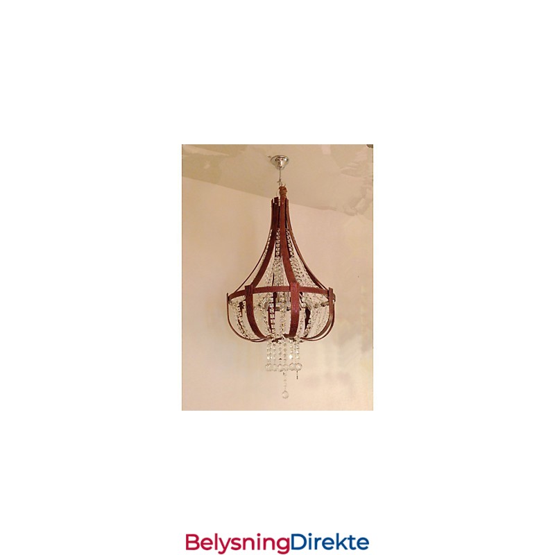 Postmoderne Luksuriøs Skinnkrystall Kreativ Lron-Lysekrone