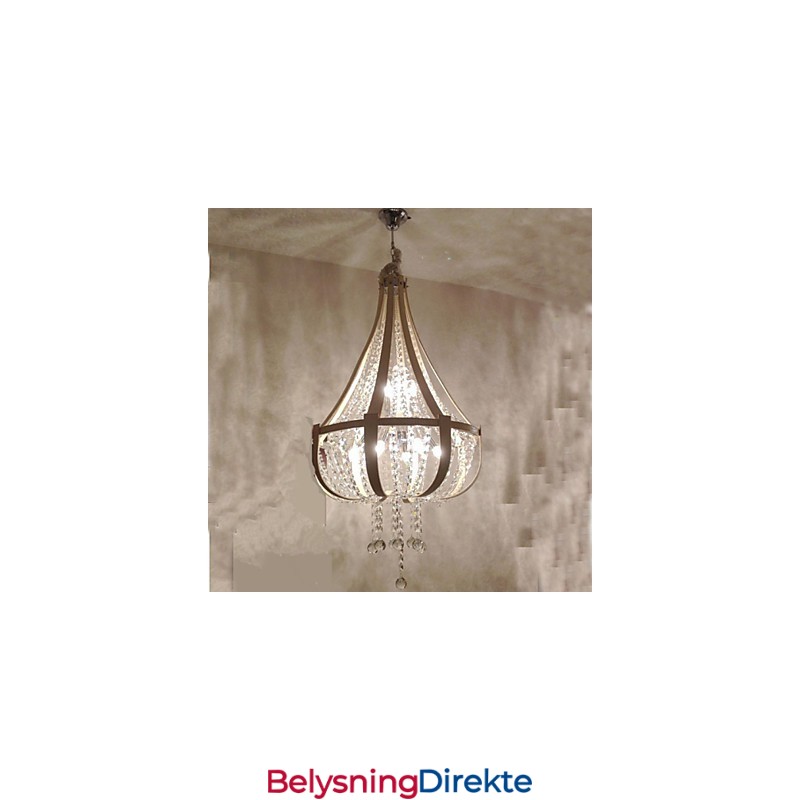 Postmoderne Luksuriøs Skinnkrystall Kreativ Lron-Lysekrone